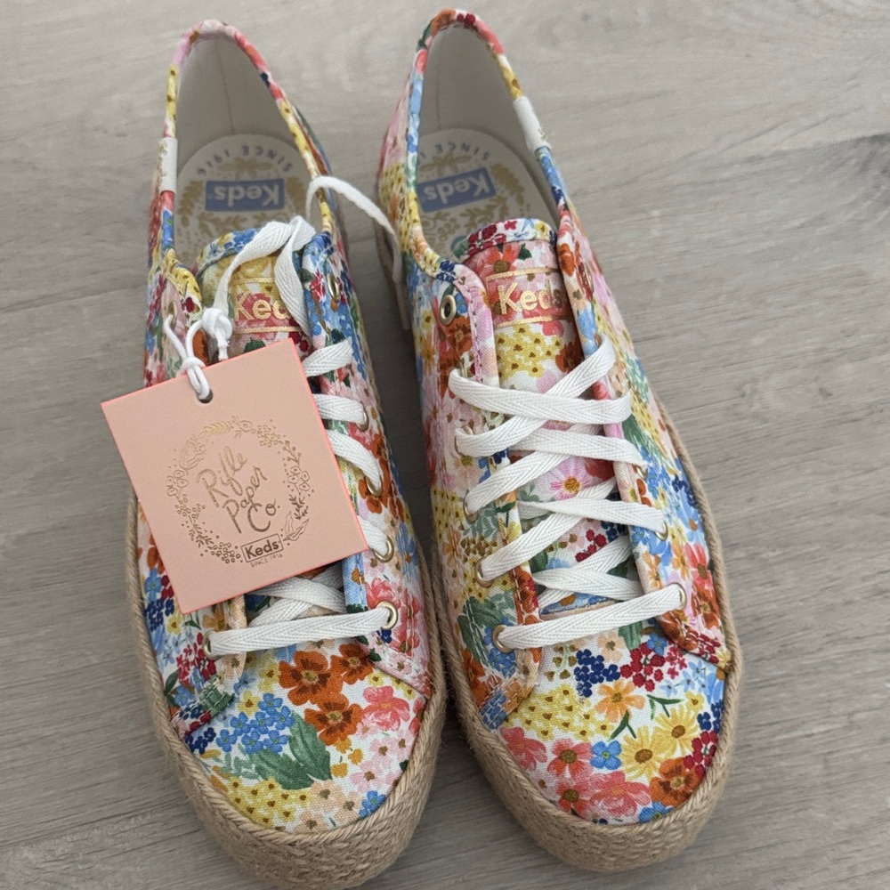Keds Rifle Paper Co. Colorful Floral Print Sneakers